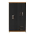 Guarda Roupa 4 Portas Narandiba Nature Grafite Perolizado