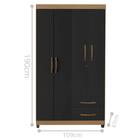 Guarda Roupa 4 Portas Narandiba Nature Grafite Perolizado