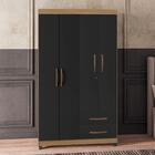 Guarda Roupa 4 Portas Narandiba Nature Grafite Perolizado