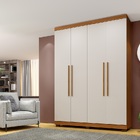 Guarda Roupa 4 Portas New Master Benetil Cinamomo-off White