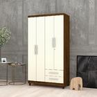 Guarda Roupa 4 Portas Opala Imbuia Champanhe