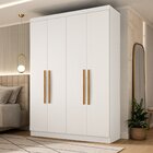 Guarda Roupa 4 Portas Paris Espresso Móveis Branco