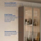 Guarda-roupa 4 Portas Reflecta Com Led 100% Mdf Orion Cabecas