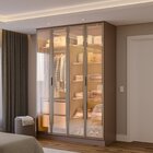 Guarda-roupa 4 Portas Reflecta Com Led 100% Mdf Orion Cabecas