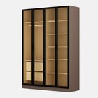 Guarda-roupa 4 Portas Reflecta Com Led 100% Mdf Orion Cabecas
