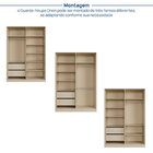 Guarda-roupa 4 Portas Reflecta Com Led 100% Mdf Orion Cabecas