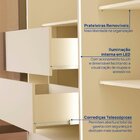 Guarda-roupa 4 Portas Reflecta Com Led 100% Mdf Orion Cabecas