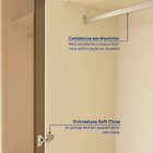 Guarda-roupa 4 Portas Reflecta Com Led 100% Mdf Orion Cabecas