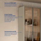Guarda-roupa 4 Portas Reflecta Com Led 100% Mdf Orion Cabecas