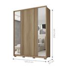 Guarda Roupa 4 Portas Ripado Com Espelho Santana Buruti Fendi