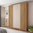 Guarda Roupa 4 Portas Ripado Mêda Buriti Off White