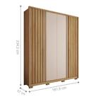 Guarda Roupa 4 Portas Ripado Mêda Buriti Off White
