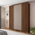 Guarda Roupa 4 Portas Ripado Mêda Fendi Havana