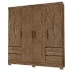 Guarda Roupa 4 Portas Roma Castanho Wood 971331 Moval