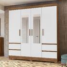 Guarda Roupa 4 Portas Roma Naturale Branco 971026
