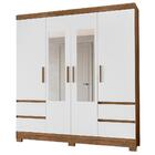 Guarda Roupa 4 Portas Roma Naturale Branco 971026