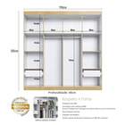 Guarda-roupa 4 Portas Savana/branco Fosco - Genialflex