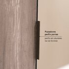 Guarda-roupa 4 Portas Slim Glass Nobre Rustic / Off White