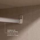 Guarda-roupa 4 Portas Slim Glass Nobre Rustic / Off White