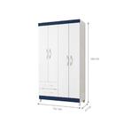 Guarda Roupa 4 Portas Valentina Azul