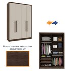 Guarda Roupa 4 Portas Zelandia Espresso Móveis Cacau/off White