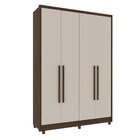 Guarda Roupa 4 Portas Zelandia Espresso Móveis Cacau/off White