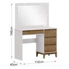 Guarda Roupa 4 Pt Com Espelho E Penteadeira Com Led Mdf/madei