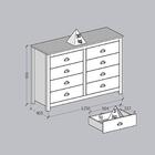 Guarda Roupa 4 Pt Comoda 8 Gv Madeira Maciça Milani Store