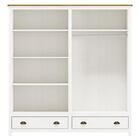 Guarda Roupa 4p 2g Madeira Maciça 176 Cm 9105 Milani Store