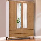 Guarda Roupa 4p 4g Espelho Mdf 160 Cm 2813 Milani Store