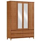 Guarda Roupa 4p 4g Espelho Mdf 160 Cm 2813 Milani Store