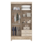 Guarda Roupa 4p Frankfurt Nogal/vanilla