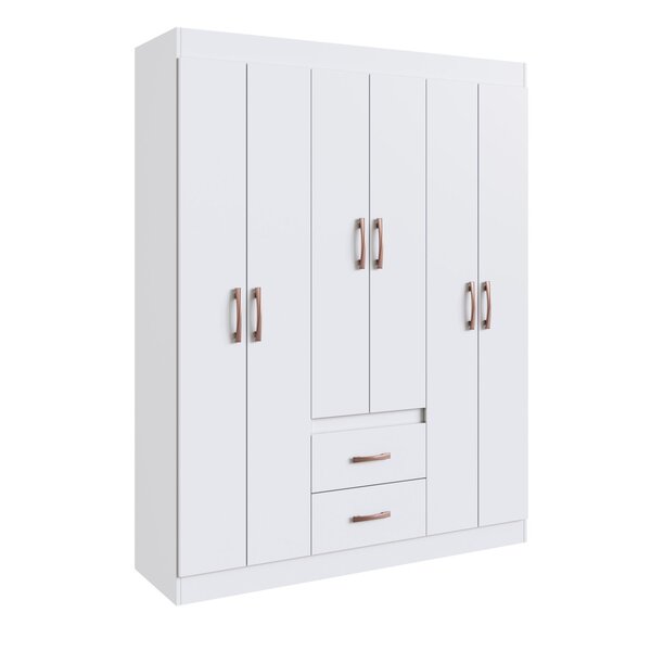 Guarda-roupa 50206 6 Portas 2 Gavetas 4 Prateleiras Sidney Br