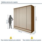 Guarda-roupa 5 Portas 100% Mdf Urbano Cedro/off White