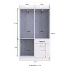 Guarda-roupa 5 Portas 1 Gaveta Trento Multimóveis Cr4155 Crem