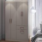 Guarda-roupa 5 Portas 1 Gaveta Trento Multimóveis Cr4155 Crem