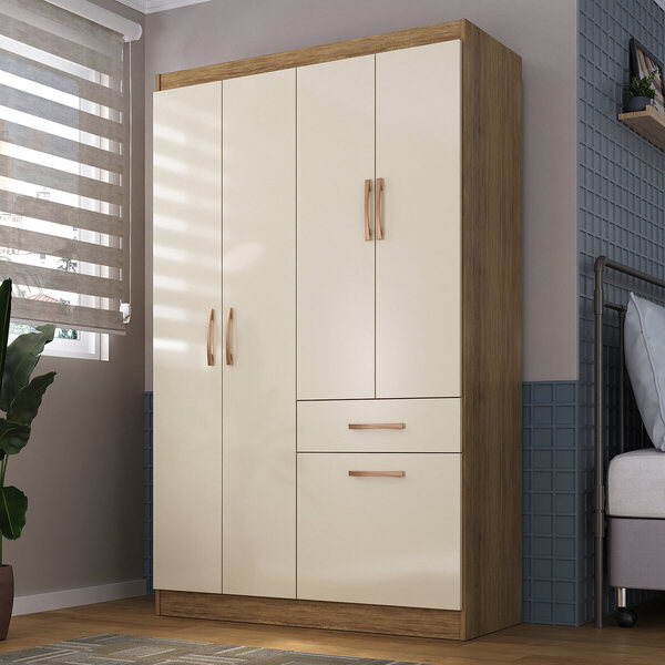 Guarda-roupa 5 Portas 1 Gaveta Trento Multimóveis Cr4155 Nogu
