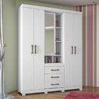 Guarda Roupa 5 Portas 3 Gavetas Star 5.3 Com Pés - Pr Móveis