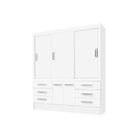 Guarda Roupa 5 Portas 6 Gavetas Marselha J&a Móveis Branco