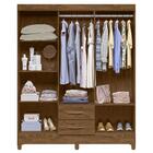 Guarda Roupa 5 Portas Com Espelho Assis Castanho Wood 975331