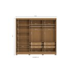 Guarda-roupa 5 Portas E 4 Gavetas Com Pés Canela