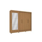 Guarda-roupa 5 Portas E 4 Gavetas Com Pés E Espelho Canela