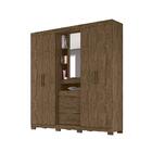 Guarda Roupa 5 Portas Milford Com Espelho Castanho Wood