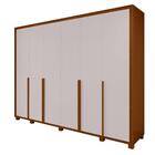 Guarda Roupa 6 Porta S Espelho Easy Space Frassino/off White