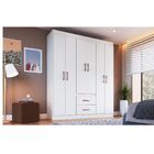 Guarda Roupa 6 Portas 02 Gavetas Montevideu- Cor  Branco