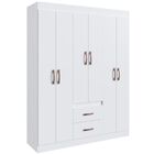 Guarda Roupa 6 Portas 02 Gavetas Montevideu- Cor  Branco