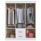 Guarda Roupa 6 Portas 02 Gavetas Montevideu- Cor  Branco