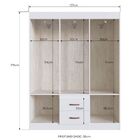 Guarda Roupa 6 Portas 02 Gavetas Montevideu- Cor  Branco