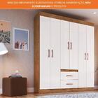 Guarda Roupa 6 Portas 02 Gavetas Montevidéu Nogueira Off - Do