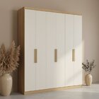 Guarda-roupa 6 Portas 180cm X 220cm X 47cm Milan Capuccino /o